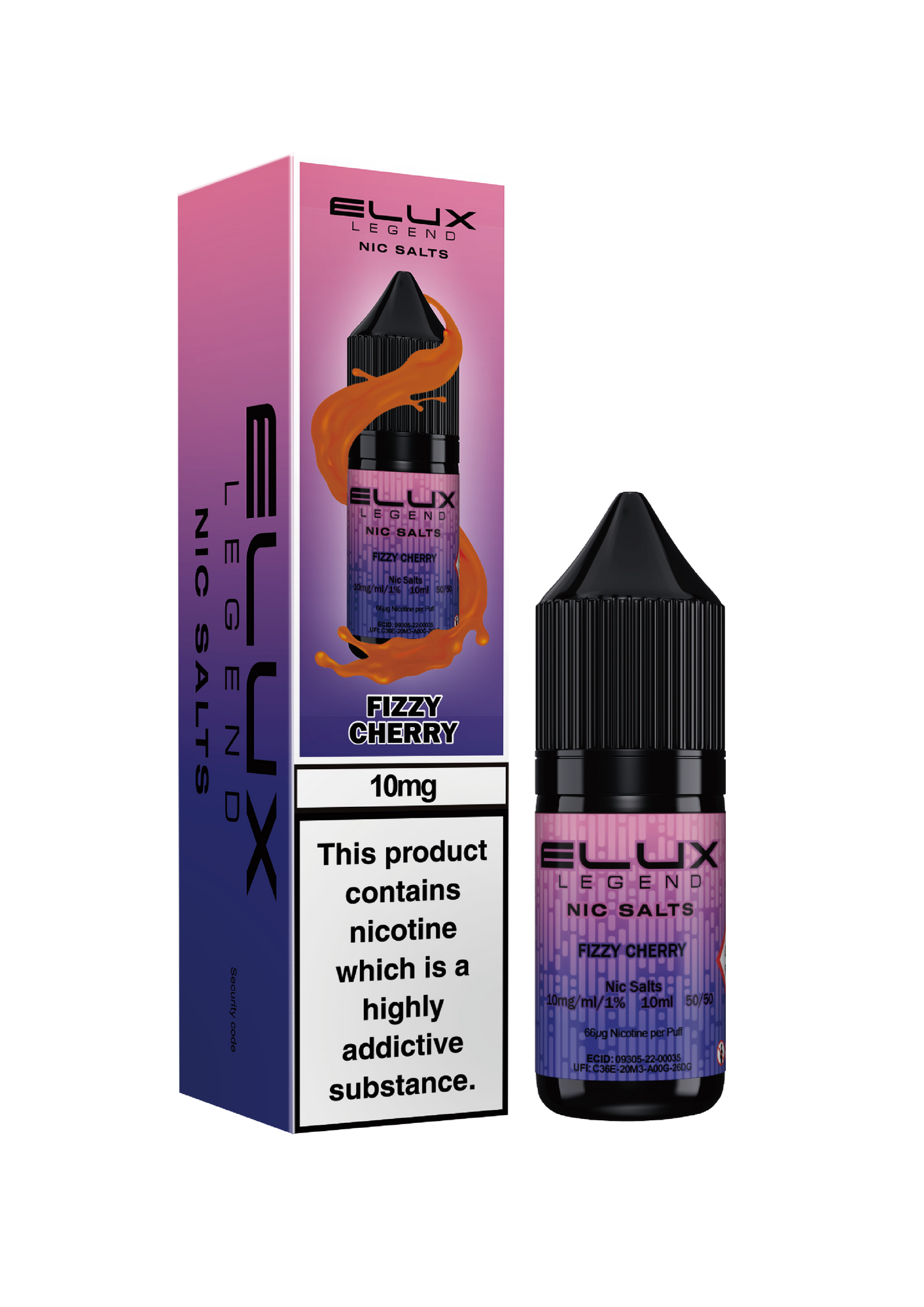 Elux Legend Nic Salts: Fizzy Cherry - 10mg (10 Pack)