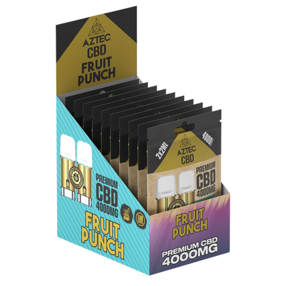 Aztec CBD Premium CBD Pods 4000mg 2x2ml - Fruit Punch