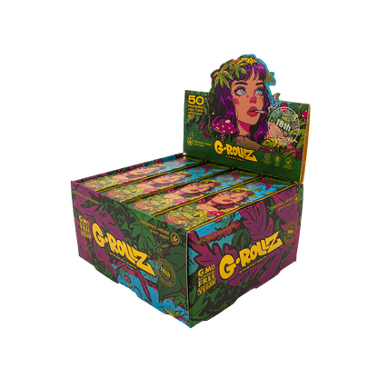 G-Rollz Jungle Organic Hemp King Size Papers + Tips + Poker - (20 Pack)