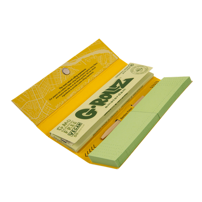 G-Rollz Jungle Organic Hemp King Size Papers + Tips + Poker - (20 Pack)