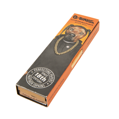 G-Rollz Rap Dog Unbleached King Size Papers + Tips + Poker - (20 Pack)