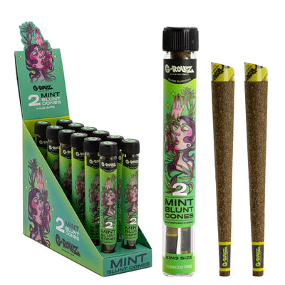 G-Rollz Terpene Infused Blunt Cones - Mint (12 pcs)