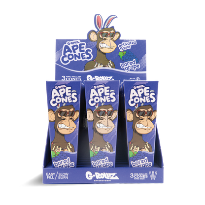 G-Rollz Ape King Size Pre-Rolled Cones: Bored Grape - 3 Cones (24 Pack)
