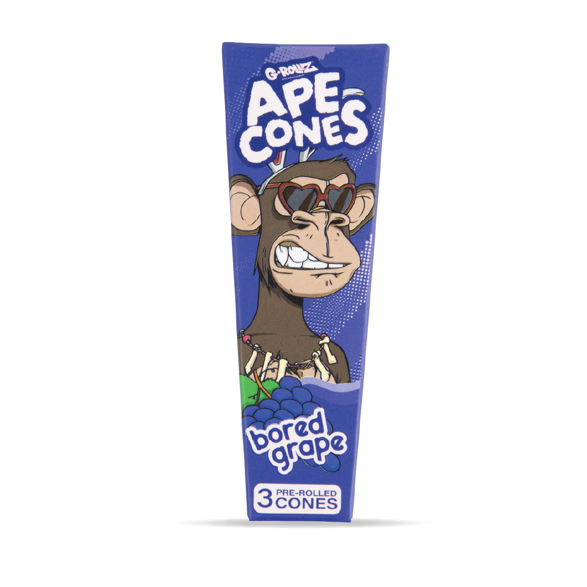 G-Rollz Ape King Size Pre-Rolled Cones: Bored Grape - 3 Cones (24 Pack)