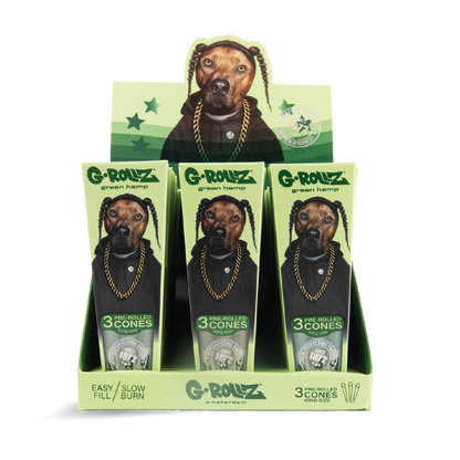 G-Rollz Ape King Size Pre-Rolled Cones: Pets Rock Organic Hemp - 3 Cones (24 Pack)
