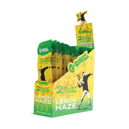 G-Rollz Blunt Cones Pouches: Lemon Haze - 2 Cones (12 Pack)