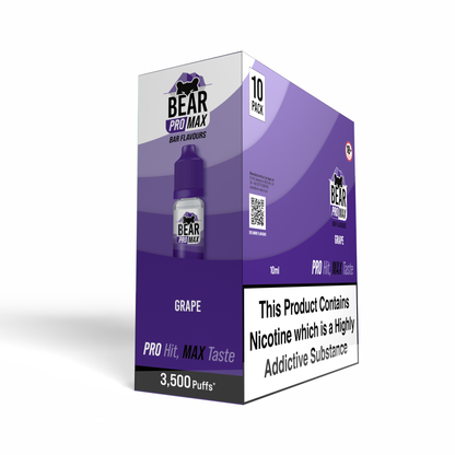 BEAR Pro MAX Salts: Grape - 20mg (10 Pack)