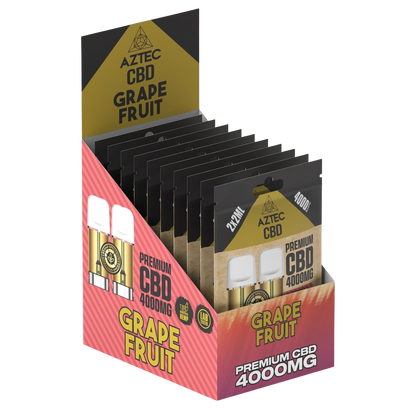 Aztec CBD Premium CBD Pods 4000mg 2x2ml - Grape Fruit