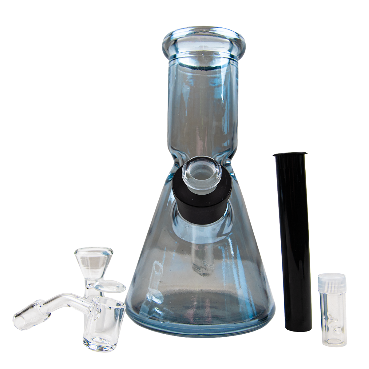 Heavy Walled 8 Inch Beaker Bong With Tip And Tube