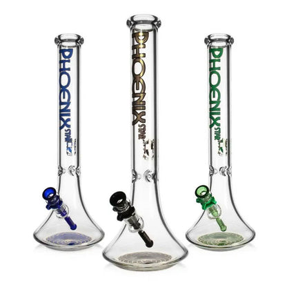 Phoenix Star: 7mm Thick Glass Beaker Bong With Ice Catcher - (HF102)