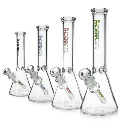 Phoenix Star: Pink 10" Glass Beaker Bong With Ice Catcher - (HF104)