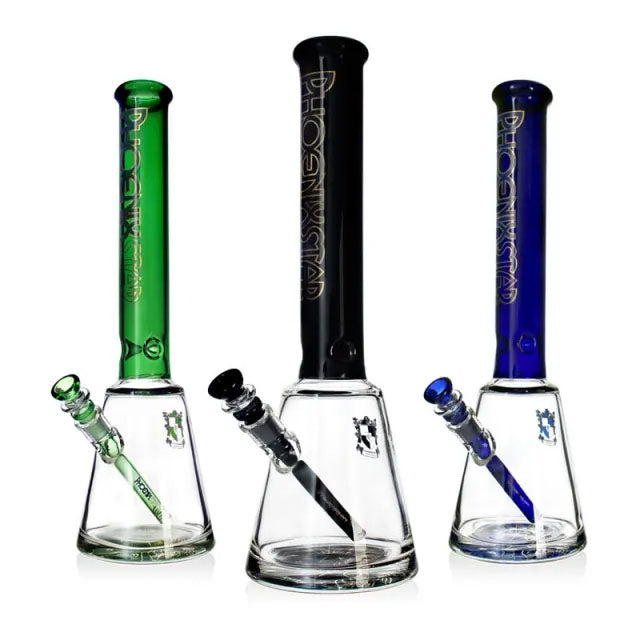 Phoenix Star: 18" 7mm Thick Heavy Duty Glass Beaker Bong - (HF109)