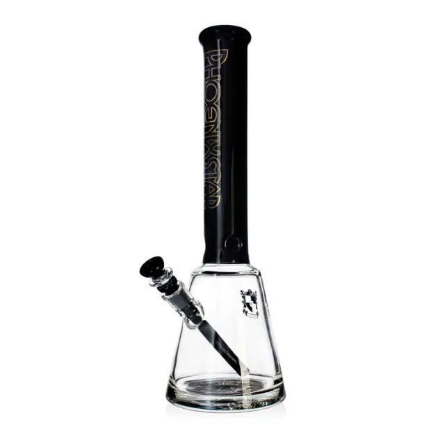 Phoenix Star: 18" 7mm Thick Heavy Duty Glass Beaker Bong - (HF109)