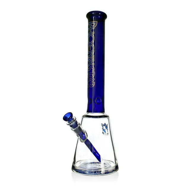 Phoenix Star: 18" 7mm Thick Heavy Duty Glass Beaker Bong - (HF109)
