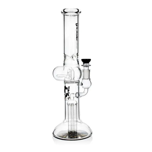 Phoenix Star: 13.8" Dual Percolator Glass Beaker Bong - (HF210)
