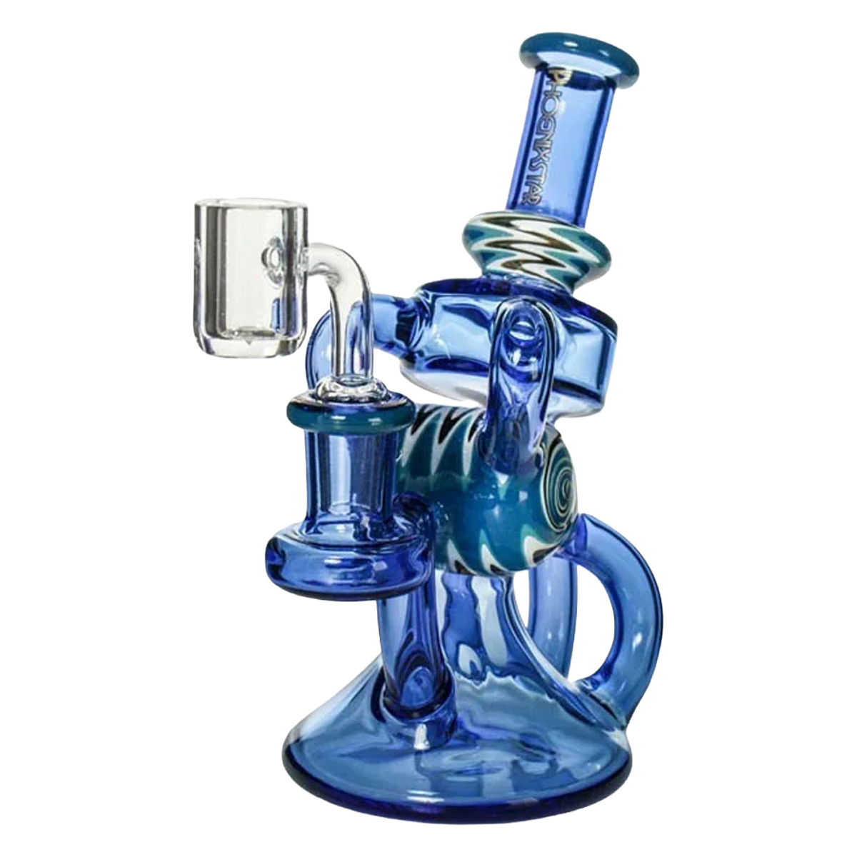 Phoenix Star: 6.8" Recycler Dab Rig With Quartz Banger