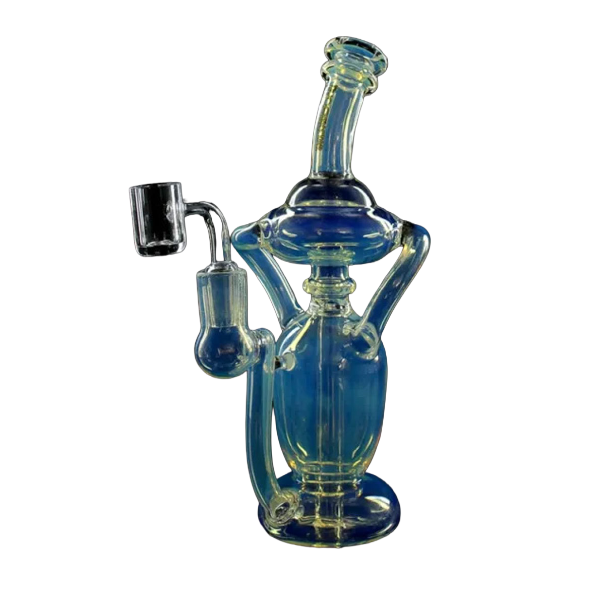 Phoenix Star: 9" Dual Recycler Dab Rig With Quartz Banger