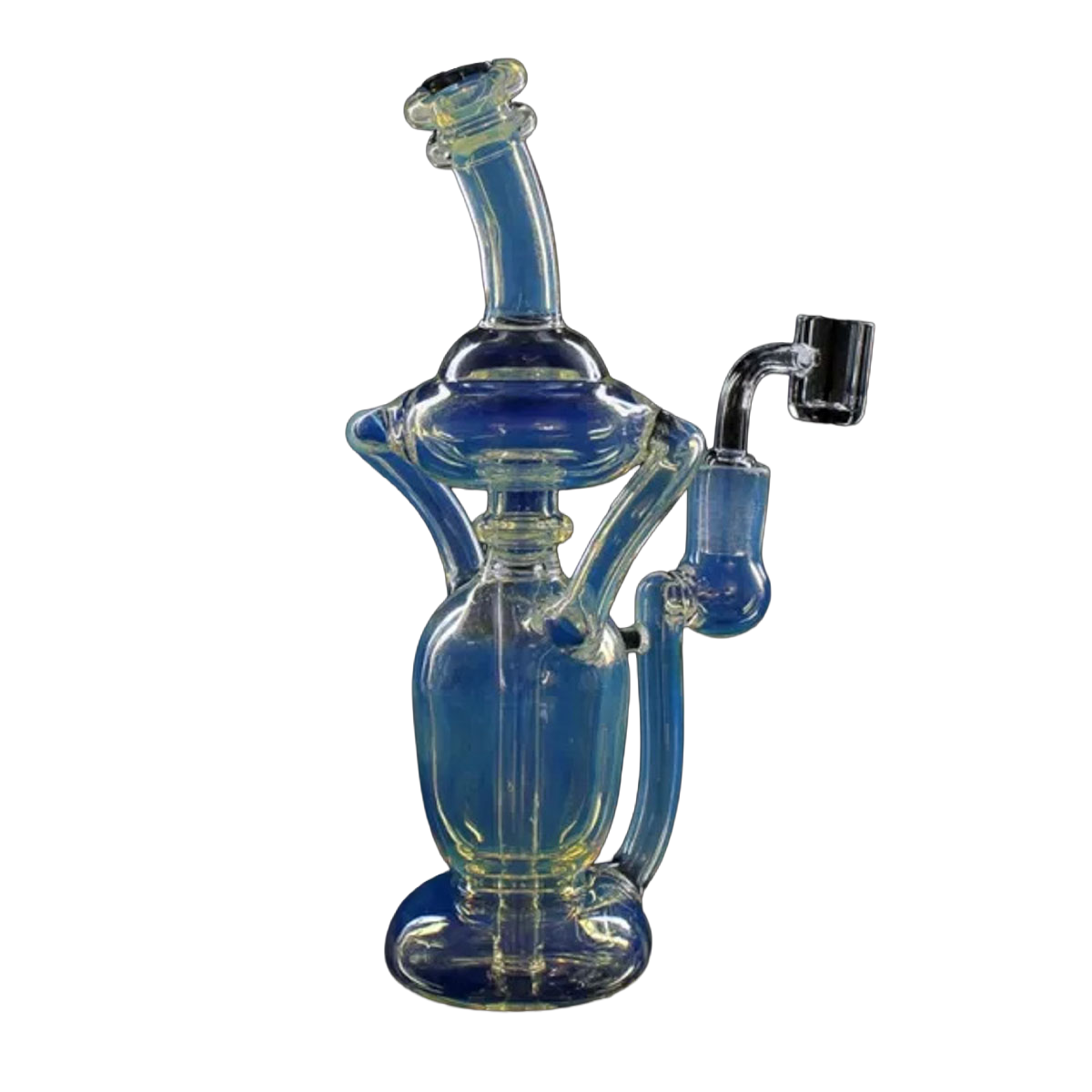 Phoenix Star: 9" Dual Recycler Dab Rig With Quartz Banger