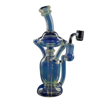 Phoenix Star: 9" Dual Recycler Dab Rig With Quartz Banger (HF605)