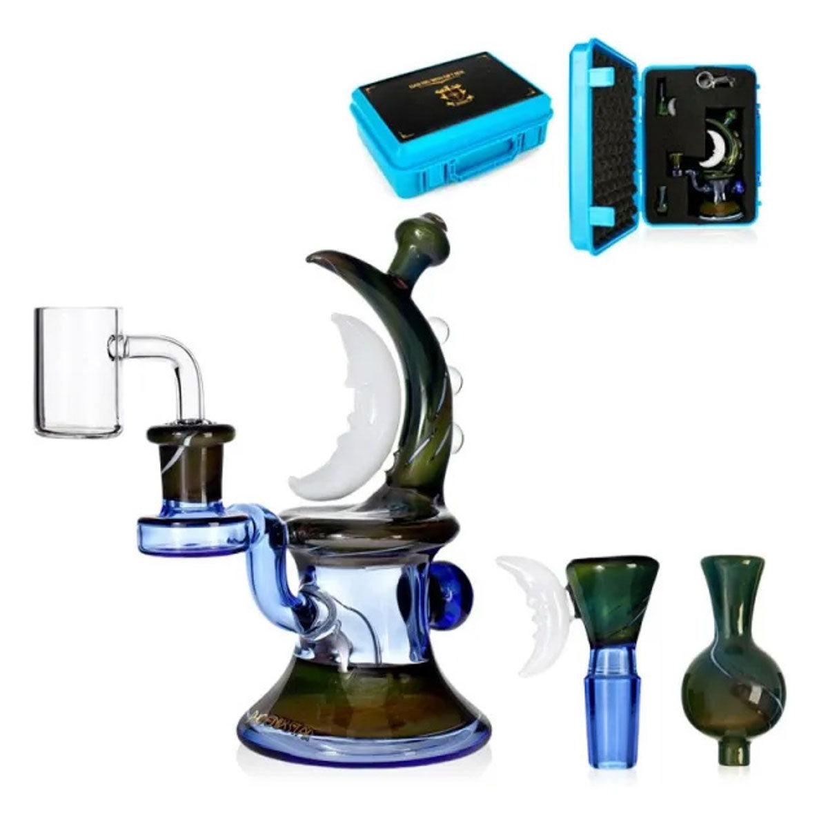 Phoenix Star: Crescent Moon 4 Piece Dab Rig Kit