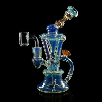 Phoenix Star: 7.5" Glass Recycler Dab Rig With Quartz Banger - (HF609)