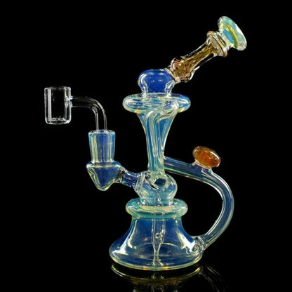 Phoenix Star: 7.5" Glass Recycler Dab Rig With Quartz Banger - (HF609)