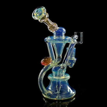 Phoenix Star: 7.5" Glass Recycler Dab Rig With Quartz Banger - (HF609)