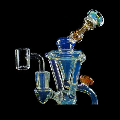 Phoenix Star: 7.5" Glass Recycler Dab Rig With Quartz Banger - (HF609)