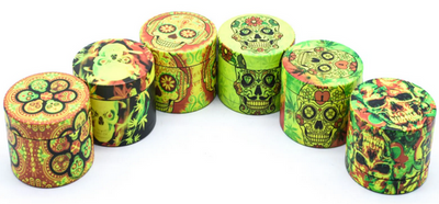 4-Part Metal Grinder - Skull Glow in the Dark (HXYP52-4GT) - 12 pcs