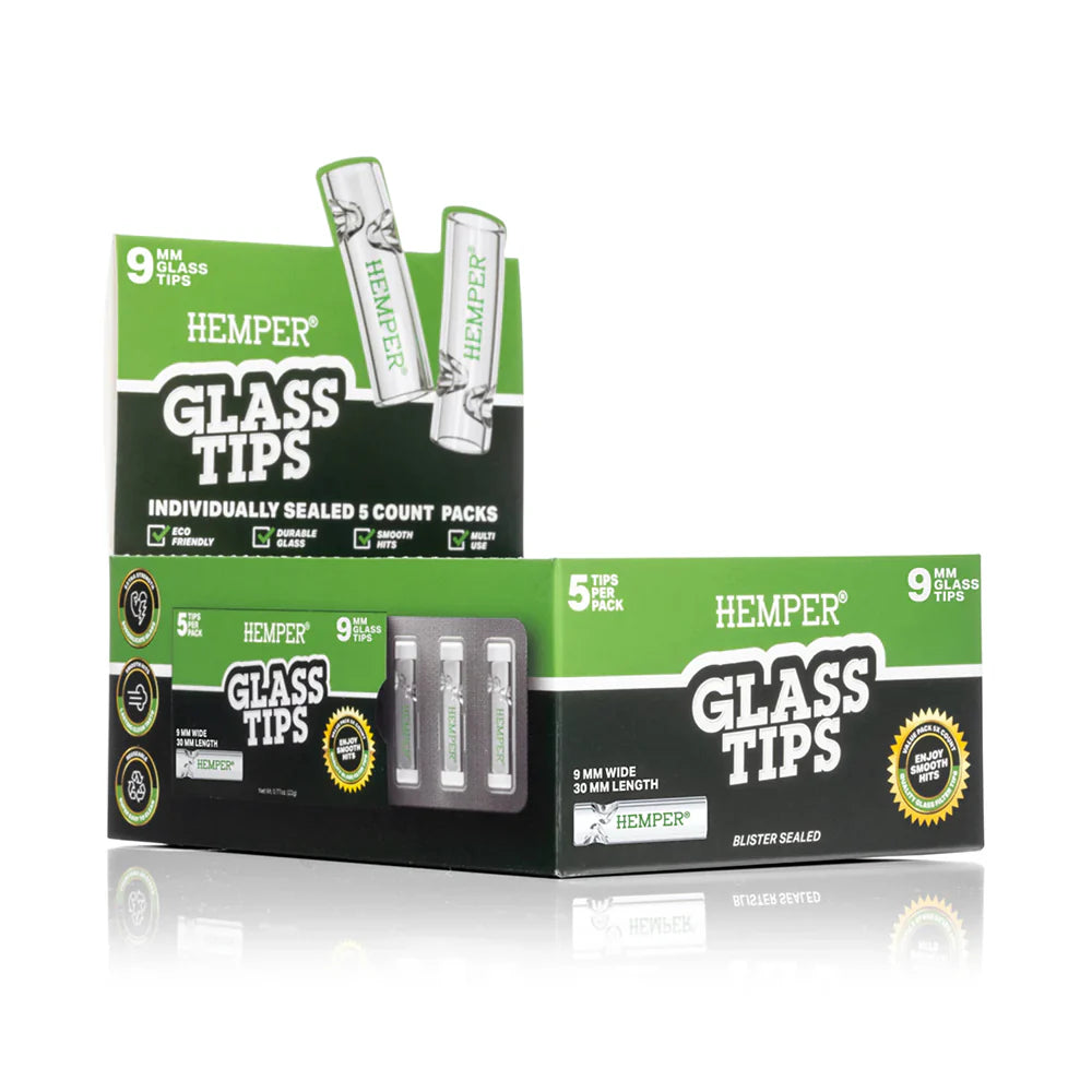 Hemper Glass Tips 5 Pack 9mm (10 pcs)