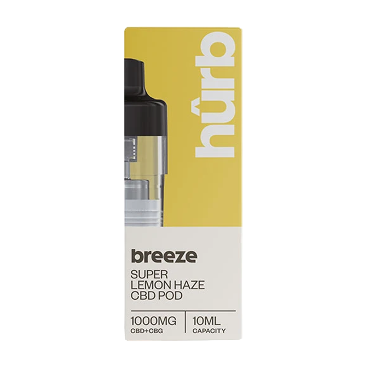 Hûrb Breeze CBD Refill Pod CBD+CBG 1000mg 10ml - Super Lemon Haze