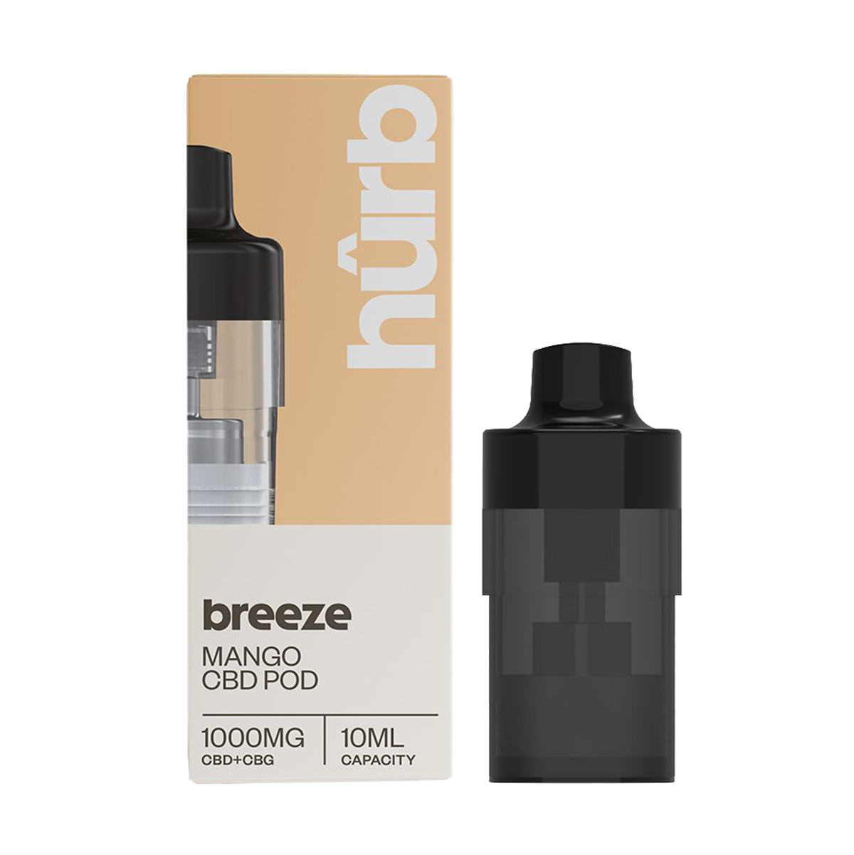 Hûrb Breeze CBD Refill Pod CBD+CBG 1000mg 10ml - Mango
