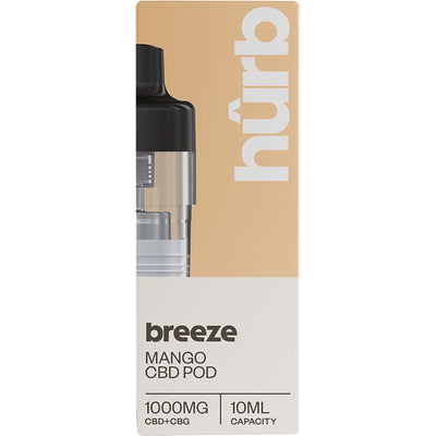 Hûrb Breeze CBD Refill Pod CBD+CBG 1000mg 10ml - Mango