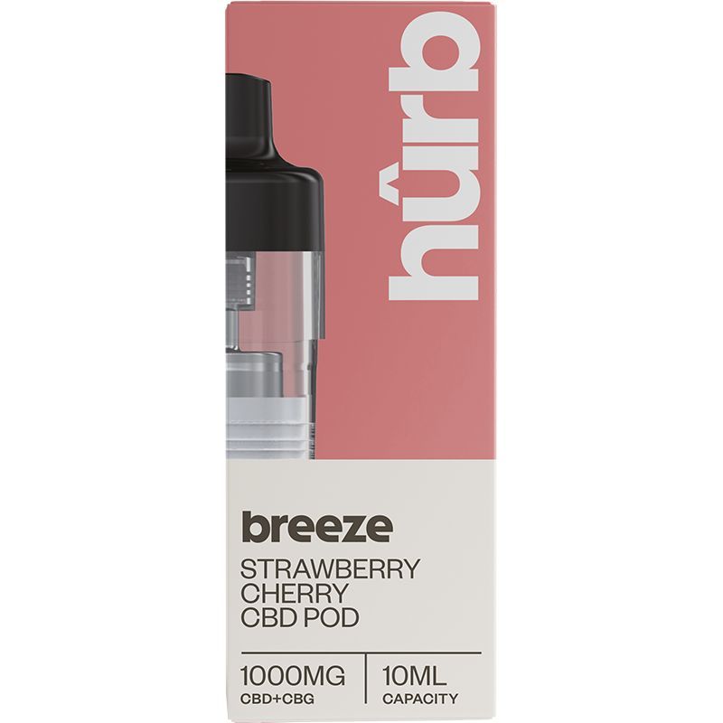 Hûrb Breeze CBD Refill Pod CBD+CBG 1000mg 10ml - Strawberry Cherry