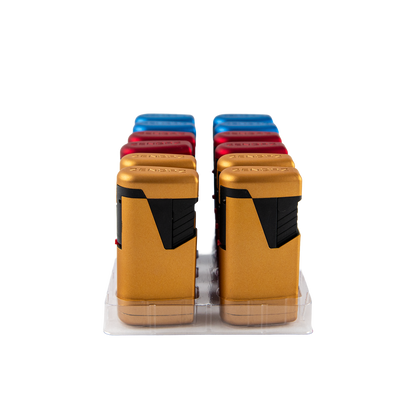 Zengaz Zl-9 Metallic Icy Twin Jet Lighters (12 Pack)