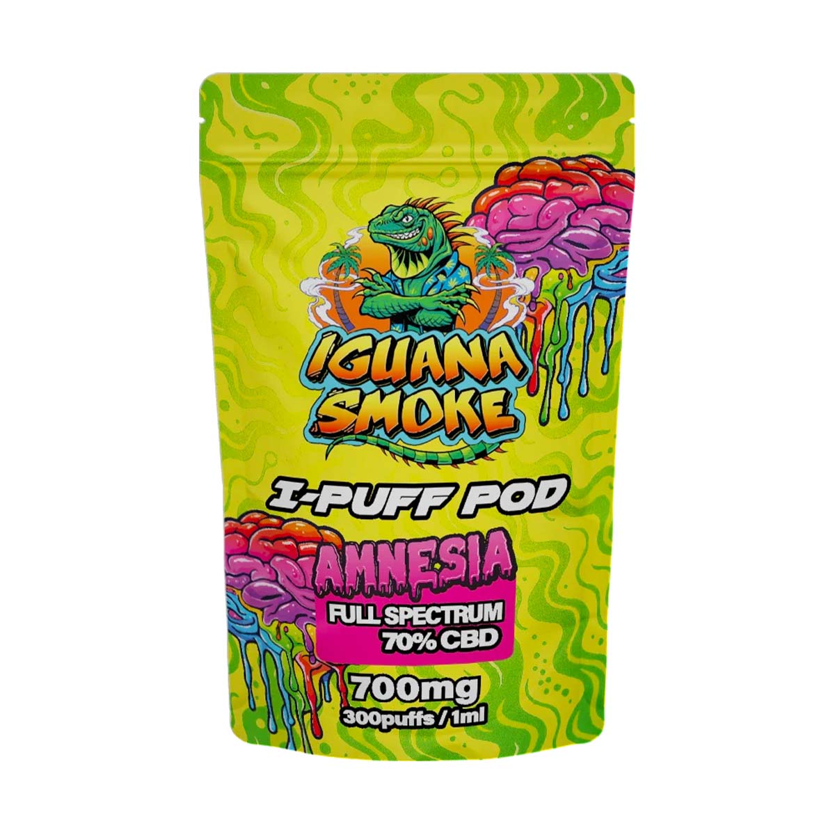 Iguana Smoke I-Puff Replacement Pod: Amnesia - 700mg (Single Piece)