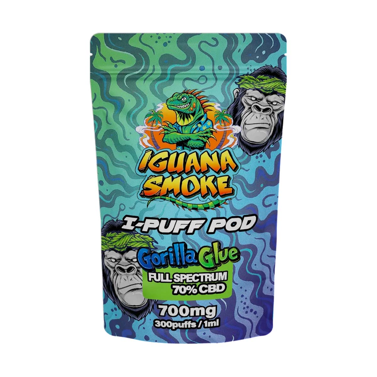 Iguana Smoke I-Puff Replacement Pod: Gorilla Glue - 700mg (Single Piece)