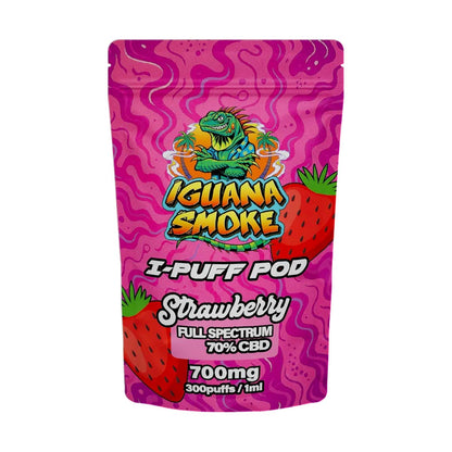 Iguana Smoke I-Puff Replacement Pod: Strawberry - 700mg (Single Piece)