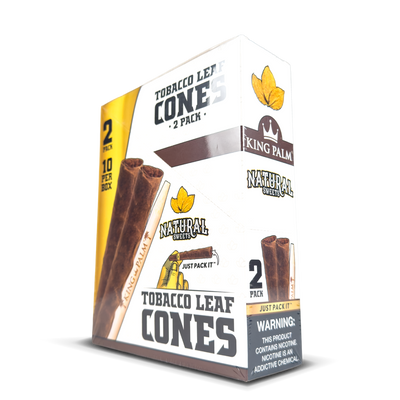 King Palm Flavoured Squeeze & Pop Tobacco Leaf Cones - Natural Sweets (10pcs)