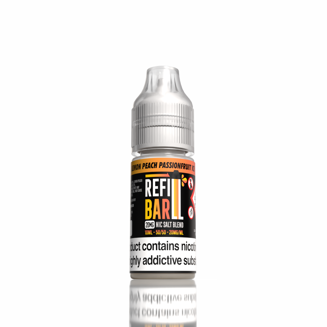Refill Bar Salts Lemon Peach Passionfruit Ice 10ml 50vg - (Pack Of 20)