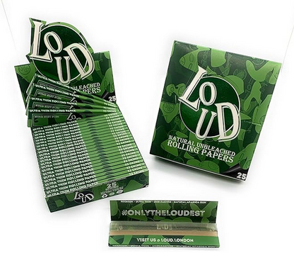 Loud Ldn XLoud Rolling Papers: Natural Unbleached - King Size (25 Pack)