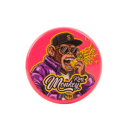 Monkey King Acrylic 3 Part Grinders - (12 Pack)