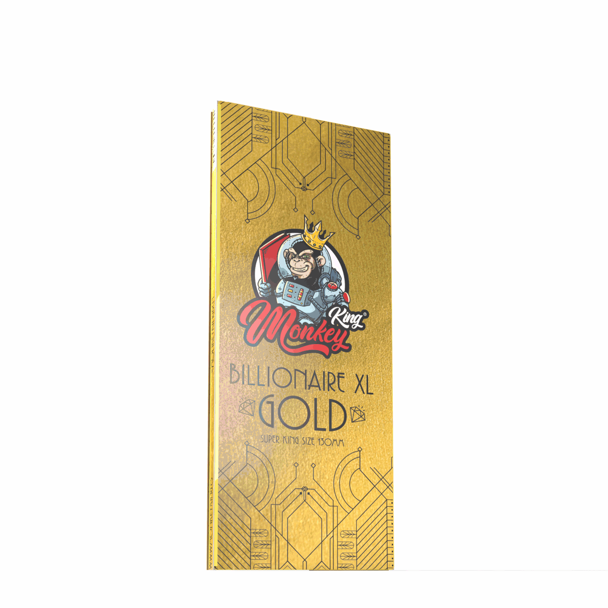 Monkey King Rolling Papers & Tips: Billionaire Gold XL - Extra Long (24 Pack)