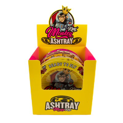 Monkey King Assorted Metal Ashtrays - (15 Pack)