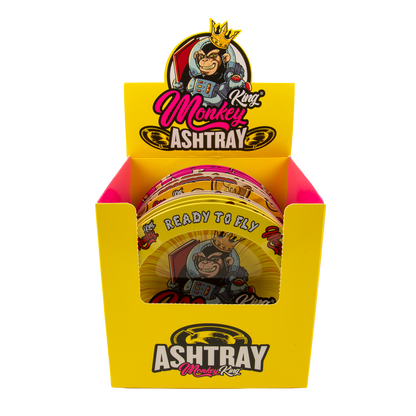 Monkey King Assorted Metal Ashtrays - (15 Pack)