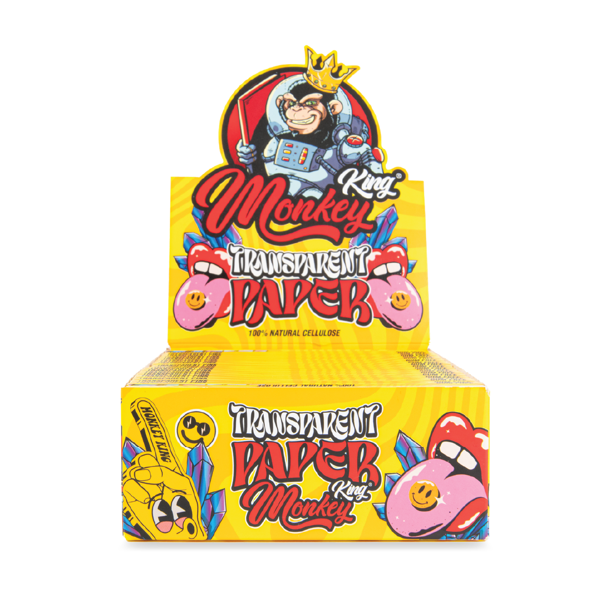 Monkey King Cellulose Wraps: Transparent - King Size (24 Pack)