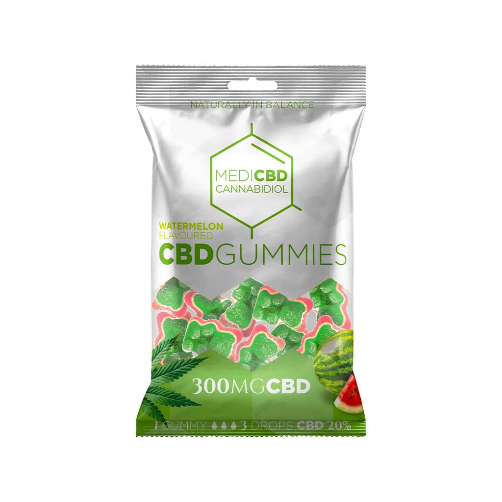 MediCBD CBD Gummy Bears: Watermelon - 300mg