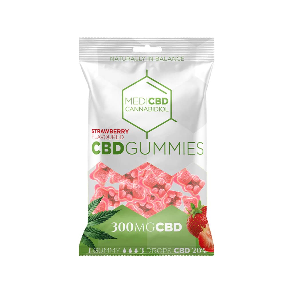 MediCBD Strawberry CBD Gummy Bears 300mg