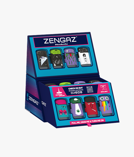 Zengaz Mini Cube Display Jet Lighters ZL-33 (16 pcs)