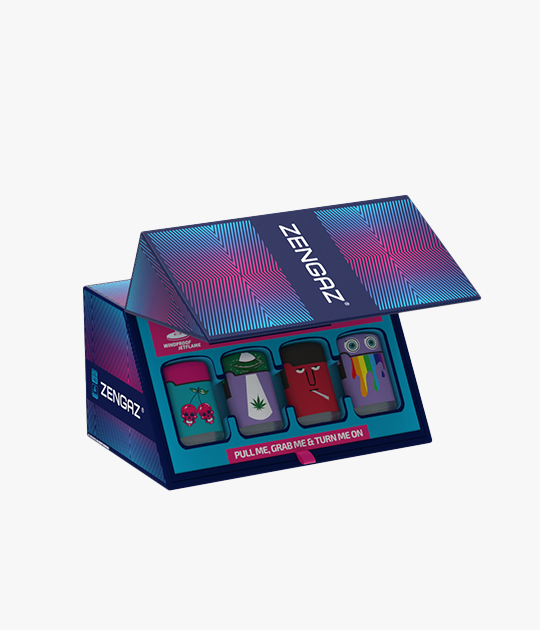 Zengaz Mini Cube Display Jet Lighters ZL-33 (16 pcs)